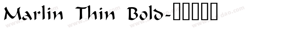 Marlin Thin Bold字体转换